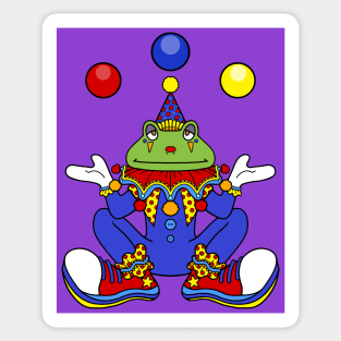 Clown Frog Sticker